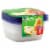 Kroger Home Sense Square BPA-Free Plastic Snap Seal Food Storage Container - 5 pack Perspective: front