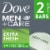 Dove Men+Care Extra Fresh 3 in 1 Cleanser for Body Face and Shaving Bar Soap Perspective: front