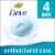 Dove Beauty Bar Soap For Clean, Moisturized Skin Antibacterial Care Removes 99% Bacteria Perspective: front