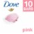 Dove Pink Moisturizing Cream Beauty Bars Perspective: front