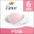 Dove Beauty Bar Soap for Soft Smooth Skin Pink Rosa Cleans & Moisturizes Perspective: front
