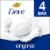 Dove Beauty Bar Soap for Soft Smooth Skin Original with 1/4 Moisturizing Cream Perspective: front