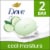 Dove Beauty Bar Soap for Refreshed Skin Cool Moisture Cucumber Green Tea Scent Leaves Skin Refreshed Perspective: front