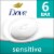 Dove Beauty Bar Soap for Sensitive Skin Sensitive Fragrance Free and Hypoallergenic Perspective: front