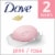 Dove Pink 2 Count Beauty Bar Soap Gentle Moisturizing Cream Skin Cleanser Perspective: front