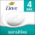 Dove Sensitive Skin Hypoallergenic Beauty Bar Soap Perspective: front