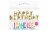 Unique® Pick Candles Happy Bday Gold Letters Perspective: front