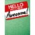 Avanti Hello Badge A-Press Thank You Card Perspective: front