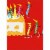 Avanti Running Birthday Candles A-Press Glitter Birthday Card Perspective: front