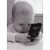 Avanti Baby With Cell Phone Funny Birthday Card Perspective: front