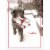 Avanti Dog Carrying Present In Snow Funny / Humorous Black Lab Christmas Card Perspective: front