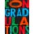 Avanti Congratulations: Bold Letters on Black Congratulations Card Perspective: front