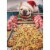 Avanti Dog with Red and White Checkered Oven Mitts and Tray of Cookies Christmas Card Perspective: front