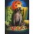 Avanti Press Greeting Cards Halloween Dog Pumpkin Bucket Head Perspective: front