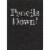 Avanti Pencils Down: White Lettering on Black with White Speckles Graduation Card Perspective: front