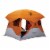 Gazelle T4 4-Person Pop Up Camping Hub Tent w/Removable Floor & Rain Fly, Orange Perspective: front