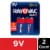 Rayovac Fusion 9V Batteries , Alkaline 9 Volt Batteries Perspective: front