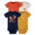 Gerber 4 Pack Short Sleeve Bodysuit Onesies Perspective: front