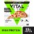 Vital Pursuit Chicken Mozzarella Pizza High Protein GLP-1 Friendly Frozen Meal Perspective: front