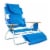 Ostrich Deluxe 3N1 Lightweight Outdoor Lawn Beach Lounge Chair w/ Footrest, Blue Perspective: front