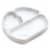 Bumkins Silicone Grip Dish - Grey Marble Perspective: front