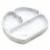 Bumkins Silicone Grip Dish - Grey Marble Perspective: front