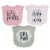 Neat Solutions® 3-Pack Girl Water Resistant Heather Infant Bibs in Pink Multi Perspective: front