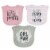 Neat Solutions® 3-Pack Girl Water Resistant Heather Infant Bibs in Pink Multi Perspective: front