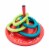 TRC Recreation Floating Foam Ring Toss Swimming Pool Game with 4 Rings, Orange Perspective: front
