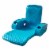 TRC Recreation Folding Baja II Lounge Portable Swimming Pool Float Tropical Teal Perspective: front
