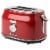Haden Dorset Stainless Steel 2-Slice Toaster - Red Perspective: front
