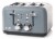 Haden Perth 4-Slice Wide Slot Toaster - Slate Grey Perspective: front
