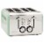 Haden Cotswold 4-Slice Wide Slot Toaster - Sage Green Perspective: front