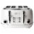 Haden Heritage 4-Slice Wide Slot Toaster - Ivory White Perspective: front
