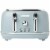 Haden Highclere 4-Slice Wide Slot Toaster - Poole Blue Perspective: front