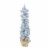 Arett Sales 2' Blue Potted Frosted Pine Slim Artificial Christmas Tree - Unlit Perspective: front