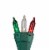 Hofert 140ct Red, Green, Clear Everglow Chasing Mini Christmas Lights - 48ft, Green Wire Perspective: front