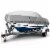Budge Sportsman 600 Denier Gray V-Hull Fishing Boat Cover Perspective: front