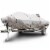 Budge Sportsman 600 Denier Gray Low Profile Flat Front / Skiff / Deck Boat Cover Perspective: front