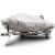 Budge Sportsman 600 Denier Gray Low Profile Flat Front / Skiff / Deck Boat Cover Perspective: front