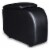 Coaster Cyrus Top Grain Leather Home Theater Upholstered Console Black Perspective: front
