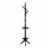 Free Standing, 6 Hooks, Entryway, 71 h, Umbrella Holder, Bedroom, Wood, Brown, Perspective: front