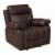 Coaster Myleene Faux Leather Glider Recliner in Chestnut Perspective: front