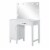 Coaster Vanity Set with Led Lights in White and Dark Grey Perspective: front