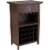 Winsome 40.4 x 26.6 x 15.7 Wood Wine Cabinet With 1-Drawer Glass Rack Antique Walnut Perspective: front