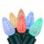 Brite Star 10 Multi-Color LED Color Changing C9 Christmas Lights - 8.25 ft Green Wire Perspective: front