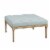 MARTHA STEWART Button Tufted Accent Ottoman with Blue Finish MT101-0171 Perspective: front