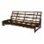 Kodiak Furniture Aspen  Solid Wood Futon Frame in Reclaim Mocha/Brown Perspective: front