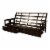 Kodiak Furniture Monterey Queen Contemporary Solid Wood Futon Frame in Espresso Perspective: front