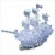 BePuzzled 3D Pirate Ship Crystal Puzzle Perspective: front